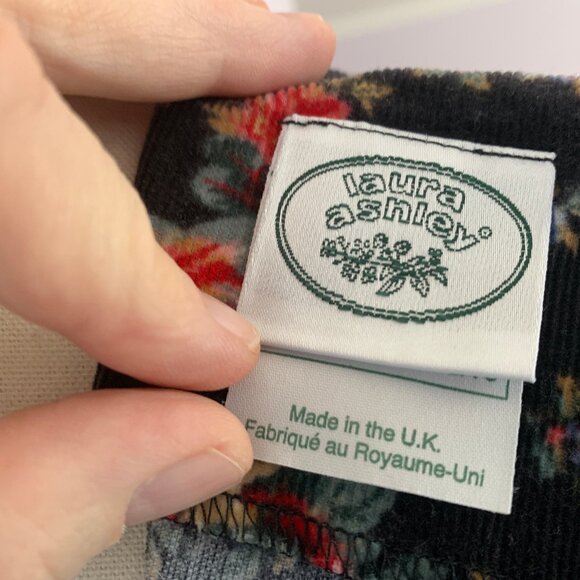 Vintage LS Laura Ashley floral needlecord cotton dress, US6 - Picture 9 of 11